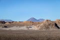 Licancabur Volcano view from Moon and Death Valley - Atacama Desert, Chile Royalty Free Stock Photo
