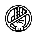 license cancel line icon illustration