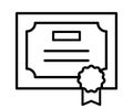 License certificate document symbol vector icon