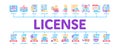 License Certificate Minimal Infographic Banner Vector