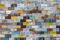 License plate background texture pattern wall