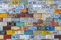 License plate background texture pattern wall