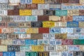 License plate background texture pattern wall