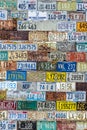 License plate background texture pattern wall