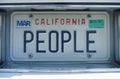 License Plate in California Royalty Free Stock Photo