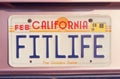 License Plate in California Royalty Free Stock Photo