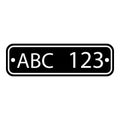 license plate icon vector Royalty Free Stock Photo