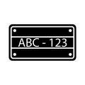 license plate icon vector Royalty Free Stock Photo