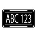 license plate icon vector Royalty Free Stock Photo