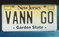 License Plate in New Jersey