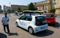 License-plate reading system to enforce parking fee, Bucharest, Romania