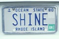 License Plate in Rhode Island