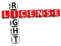 License Right Crossword Royalty Free Stock Photo
