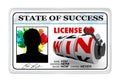 License to Win Laminated ID Card