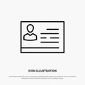 License To Work, License, Card, Identity Card, Id Line Icon Vector