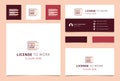 License to work logo design with editable slogan. Branding book and business card template.
