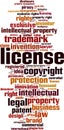 License word cloud Royalty Free Stock Photo