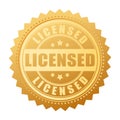 Licensed product vector gold seal