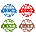 Licensed rubber stamp Royalty Free Stock Photo