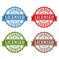 Licensed rubber stamp Royalty Free Stock Photo