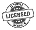 licensed stamp. licensed round grunge sign. Royalty Free Stock Photo