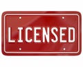 Licensed Word Plate Registered 3d Auto Vehicle Driver Licensing