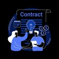 Licensing contract abstract concept vector illustration. Royalty Free Stock Photo