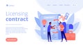 Licensing contract concept landing page