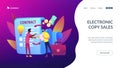 Licensing contract concept landing page Royalty Free Stock Photo