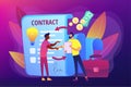 Licensing contract concept vector illustration Royalty Free Stock Photo