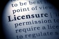 Definition of the word licensure