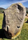 Lichen Covered Castlerigg Stone Monolith Royalty Free Stock Photo