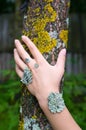 Lichen on the hand