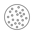 lichen planus skin disease line icon vector illustration