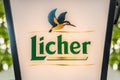 LICHER BEER Logo on outdoor Lighting