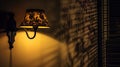 LICHER lamp, creating mysterious shadows on the wall Royalty Free Stock Photo