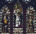 Interiors of Lichfield Cathedral - Stained Glass Nave C Close up