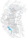Lichtenberg, Berlin, Deutschland high detail vector map