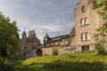 Lichtenstein Castle - Auxiliary building, wall and a Tower Royalty Free Stock Photo