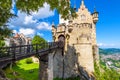 Lichtenstein Castle with bridge, Baden-Wurttemberg, Germany Royalty Free Stock Photo