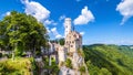 Lichtenstein Castle in summer, Baden-Wurttemberg, Germany