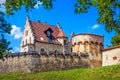 Lichtenstein Castle in summer, Baden-Wurttemberg, Germany. It is a landmark of Germany Royalty Free Stock Photo