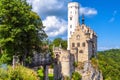 Lichtenstein Castle in summer, Baden-Wurttemberg, Germany Royalty Free Stock Photo