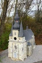 Lichtenstein, Germany - March 29, 2024: Model of Wendalinus Basilica, Gothic hall church in St. Wendel in Saarland. Located in