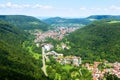 Lichtenstein town view from Lichtenstein Castle, Germany, Europe Royalty Free Stock Photo