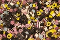 Licorice all sorts candies Royalty Free Stock Photo