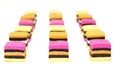 Licorice allsorts deep rows Royalty Free Stock Photo