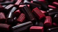 Licorice candies mix background. Sweet tasty backdrop. Generative AI