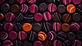 Licorice candies mix background. Sweet tasty backdrop. Generative AI