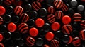 Licorice candies mix background. Sweet tasty backdrop. Generative AI